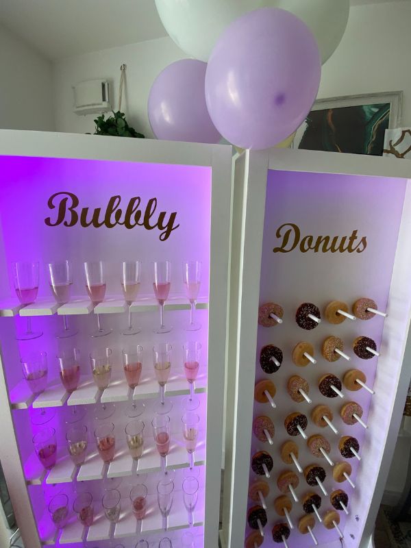 Donut wall and Prosecco wall hire Ireland
