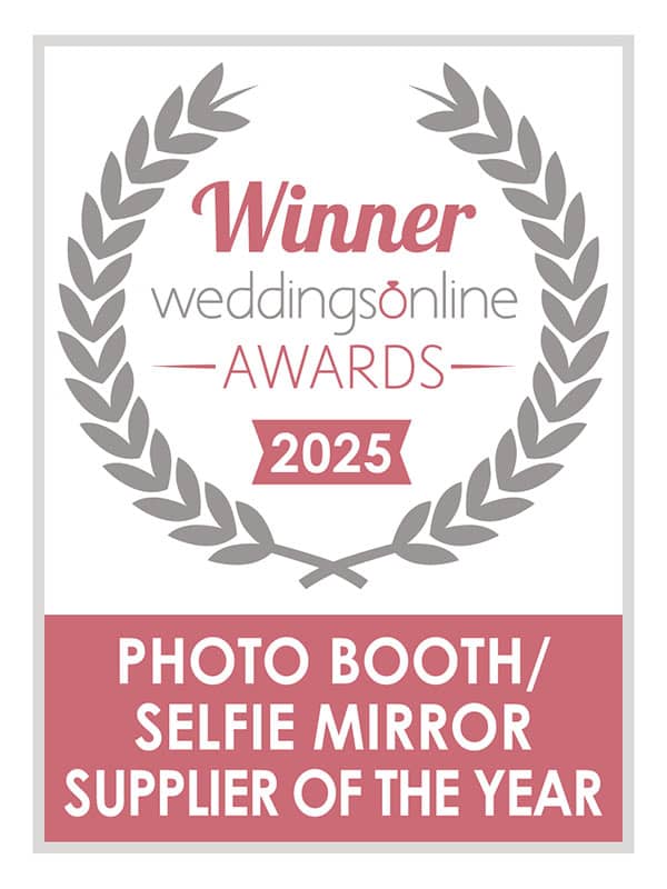 WINNER badge graphic - Selfie Mirror Supplier of the year -2025 - WeddingsOnline