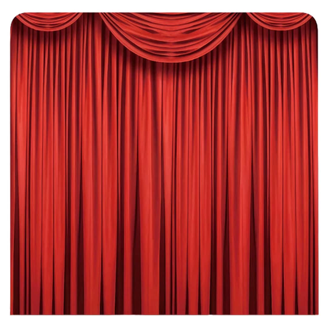 image representing the red draping background for hire
